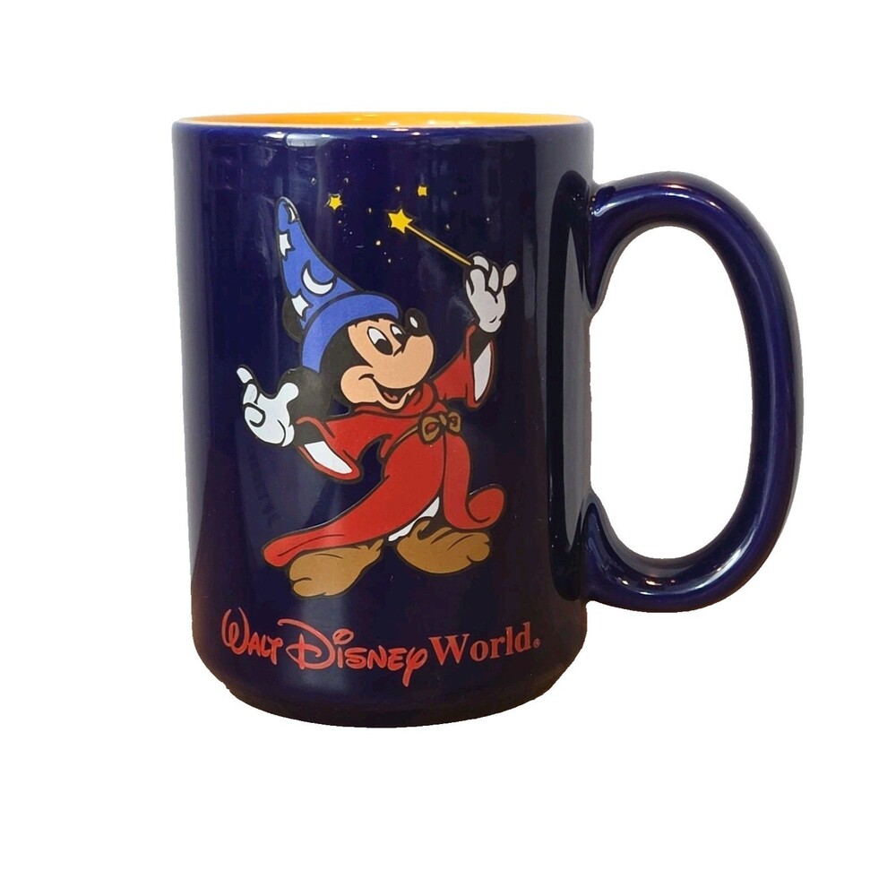 Walt Disney World Mickey Mouse Mug Cup Blue Fantasia Sorcerer's Apprentice Large
